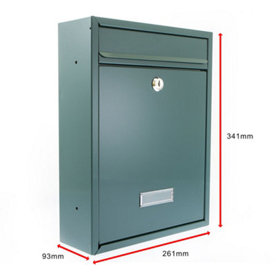 Burg-Wachter Trent Wall Mounted Galvanised Steel Lockable Weatherproof ...