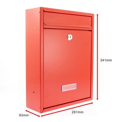 Burg-Wachter Trent Wall Mounted Galvanised Steel Lockable Weatherproof ...