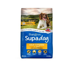 Burgess Supadog Adult Dry Dog Complete Tasty Chick 12.5kg