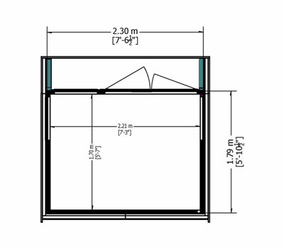 Burghclere 8 x 6 Feet Summerhouse - L233.5 x W251.4 x H230.7 cm - 5