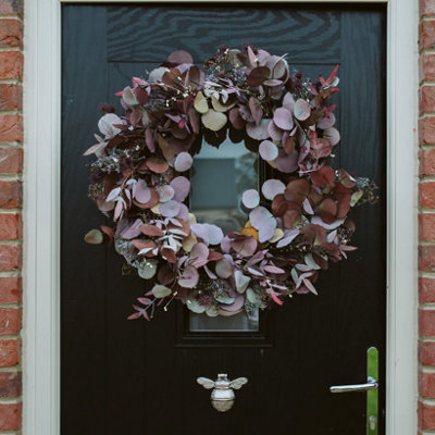 Burgundy and Russet Autumn Eucalyptus Wreath