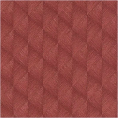 Burgundy Geometric Chevron Herringbone Vinyl Wallpaper Textured Feature Wall