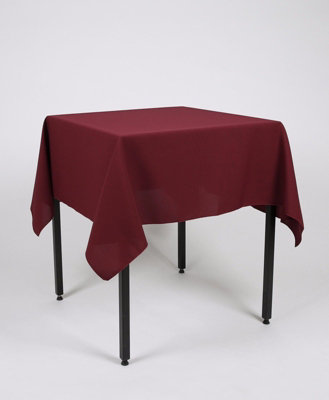 Burgundy Square Tablecloth 121cm x 121cm  (48" x 48")