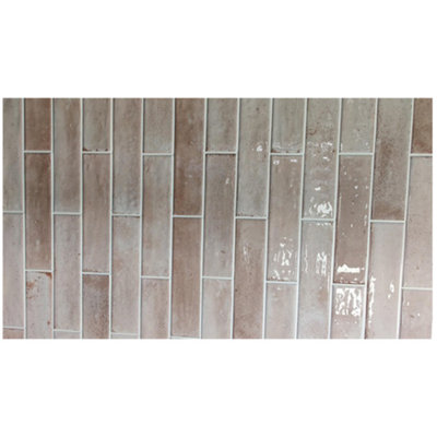 Burmantofts Hope Patina Glaze Sample - Rose - (L) 250mm (W) 60mm - 5