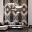Burmantofts Palazzo Minerva Bookmatch A - Black - Orobico Marble Effect Porcelain (L) 1200mm (W) 600mm