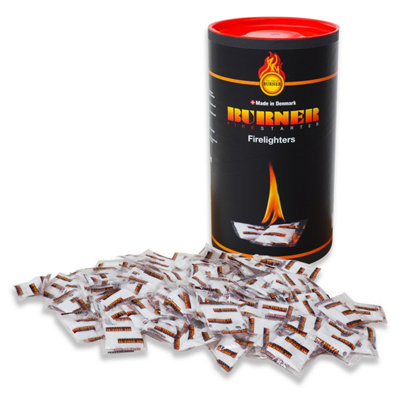Burner Firestarters Odourless Easy Light Long Burn BBQ Oven Stove Fireplace Firelighters 1 x Pack of 100