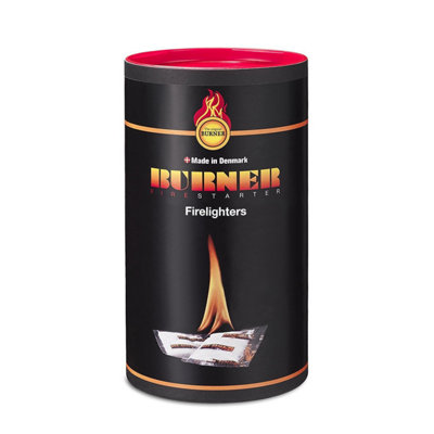 Burner Firestarters Odourless Easy Light Long Burn BBQ Oven Stove Fireplace Firelighters 1 x Pack of 100