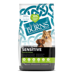 Burns Adult & Senior Sensitive Pork & Potato Dog Food 2kg