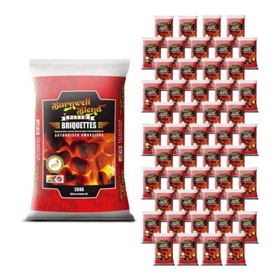 Burnwell Blend Plus Open Fire Stove Fuel High Heat Low Ash Smokeless Wood Coal 50 x Bags Price Comparisons | Compare The Build