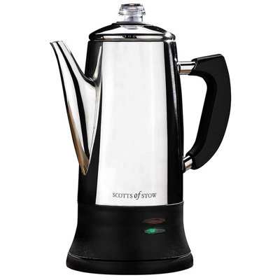 Burwells Cordless Electric Coffee Percolator 1.4L Cordless Stainless