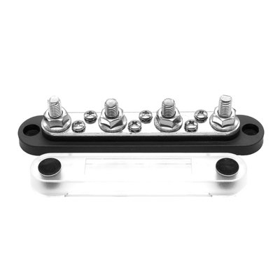 Bus Bar 150a 4 x M8 terminal. Black.
