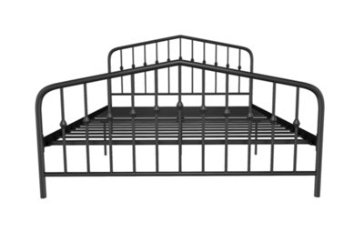 Bushwick metal bed in black, king