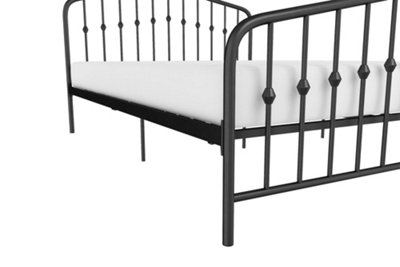 Bushwick metal bed in black, king