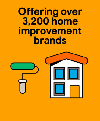 Offering over 3,200 home improvement brands.