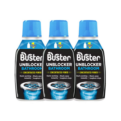 Buster Bathroom Drain Unblocker 300ml - Pack of 3