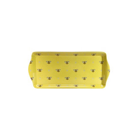 Busy Bees Rectangle Tray Yellow