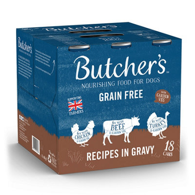 Butcher's Recipes in Gravy Dog Food Tins 18 x 400g