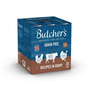Butcher's Recipes in Gravy Dog Food Tins 18 x 400g