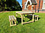 Butcher Table Set, Wooden Outdoor Garden Furniture, Alfresco Dining Set w/ Benches - L150 x W93 x H77 cm - Min. Assembly Required