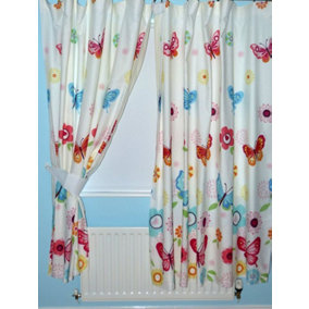 Butterflies Lined 54'' Curtains