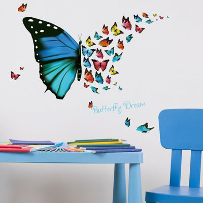 Butterfly Dream home decor, nursery decor, wall stickers, self-adhesive decals Stickers Stock Clearance