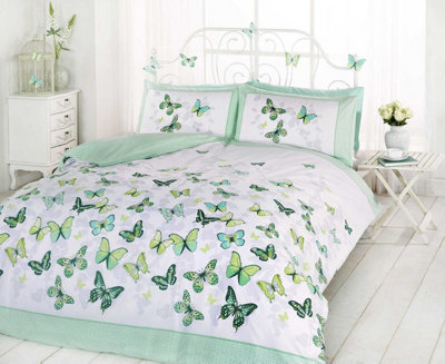 Butterfly Flutter Polycotton Duvet Cover With Pillowcase