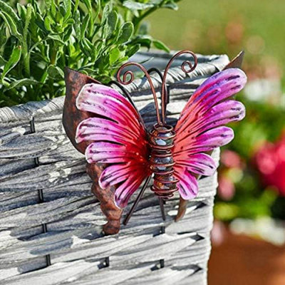 Butterfly Pot Hanger Garden Ornament Decoration Outdoor Indoor