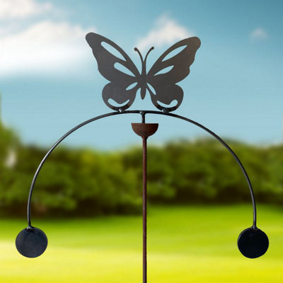 Butterfly Wind Rocker Double Bare Metal/Ready to Rust - Steel - L66 x ...
