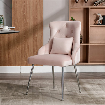 Metal dining chairs on sale with cushion