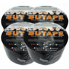 Butyl Black Sealant Tape Performance Waterproof 10m 75mm