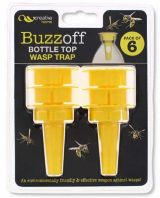 Buzz Off Wasp Trap Pop Bottle Trap Top Pest Control Bottle Top Pack of 6