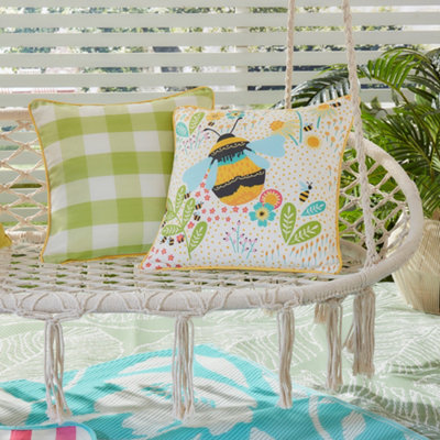 Buzzy Bee Outdoor/Indoor Water & UV Resistant Filled Cushion