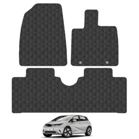 BYD Dolphin 2023-Onwards Car Floor Mats Rubber Tailored Fit Set Heavy-Duty 4pcs