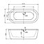 Byran White Freestanding Acrylic Bath (L)1670mm (W)785mm