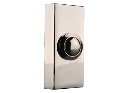 Byron 2204BC 2204BC Wired Doorbell Additional Chime Bell Push Chrome BYR2204BC