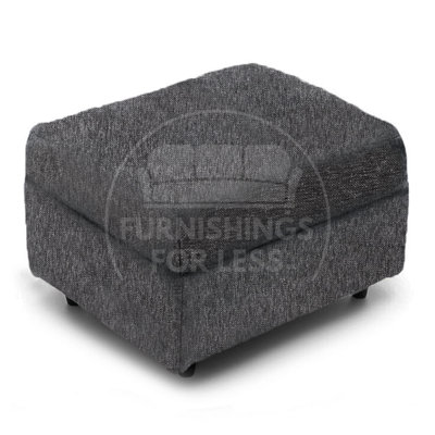 Byron Dundee Fabric Grey Footstool Sofa Accessory