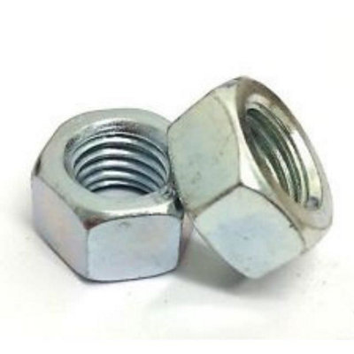 BZP High Tensile Steel M6 Hex Nuts 6mm x 25 | DIY at B&Q