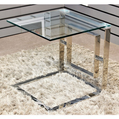 Glass top c table sales