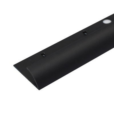 C07 10mm Anodised Aluminium Single Edge Carpet Profile - Black, 1.0m Price Comparisons | Compare The Build