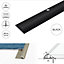 C07 10mm Anodised Aluminium Single Edge Carpet Profile - Black, 1.0m