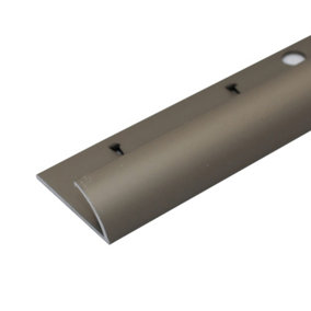 C07 10mm Anodised Aluminium Single Edge Carpet Profile - Champagne, 1.0m