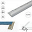 C07 10mm Anodised Aluminium Single Edge Carpet Profile - Silver, 1.0m