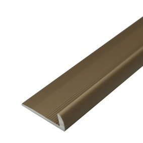 C10 Anodised Aluminium LVT Edging Profile Threshold  For 5mm Flooring - Champagne, 0.9m