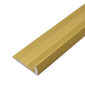 C10 Anodised Aluminium LVT Edging Profile Threshold  For 5mm Flooring - Gold, 0.9m