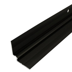C31 28 x 28mm Anodised Aluminium LVT Stair nosing Inner Corner For 5mm Flooring - Black, 0.9m