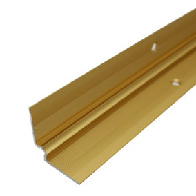 C31 28 x 28mm Anodised Aluminium LVT Stair nosing Inner Corner For 5mm Flooring - Gold, 0.9m