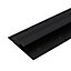 C61 20mm Anodised Aluminium Dual Edge Carpet Profile - Black, 1.0m