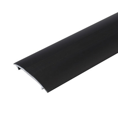 C68 36mm Anodised Aluminium Carpet Cover Strip Profile - Black, 1.0m