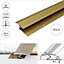 C69 35mm Anodised Aluminium Z Carpet Profile - Gold, 1.0m