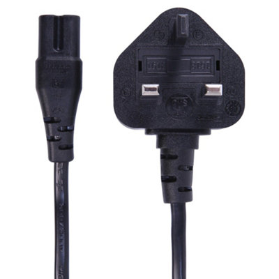 C7 Figure 8 Power Cable for TVs Consoles Sky Q 3m Black